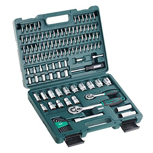 Juego de llaves de vaso de 115 piezas Mannesmann M98415 1/4"+1/2"